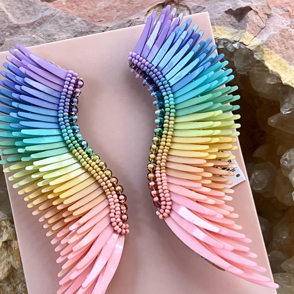 🌺🎉HP🎉🌺 NWT Mignonne Gavigan Madeline Earrings Rainbow Pastel - Picture 6 of 16